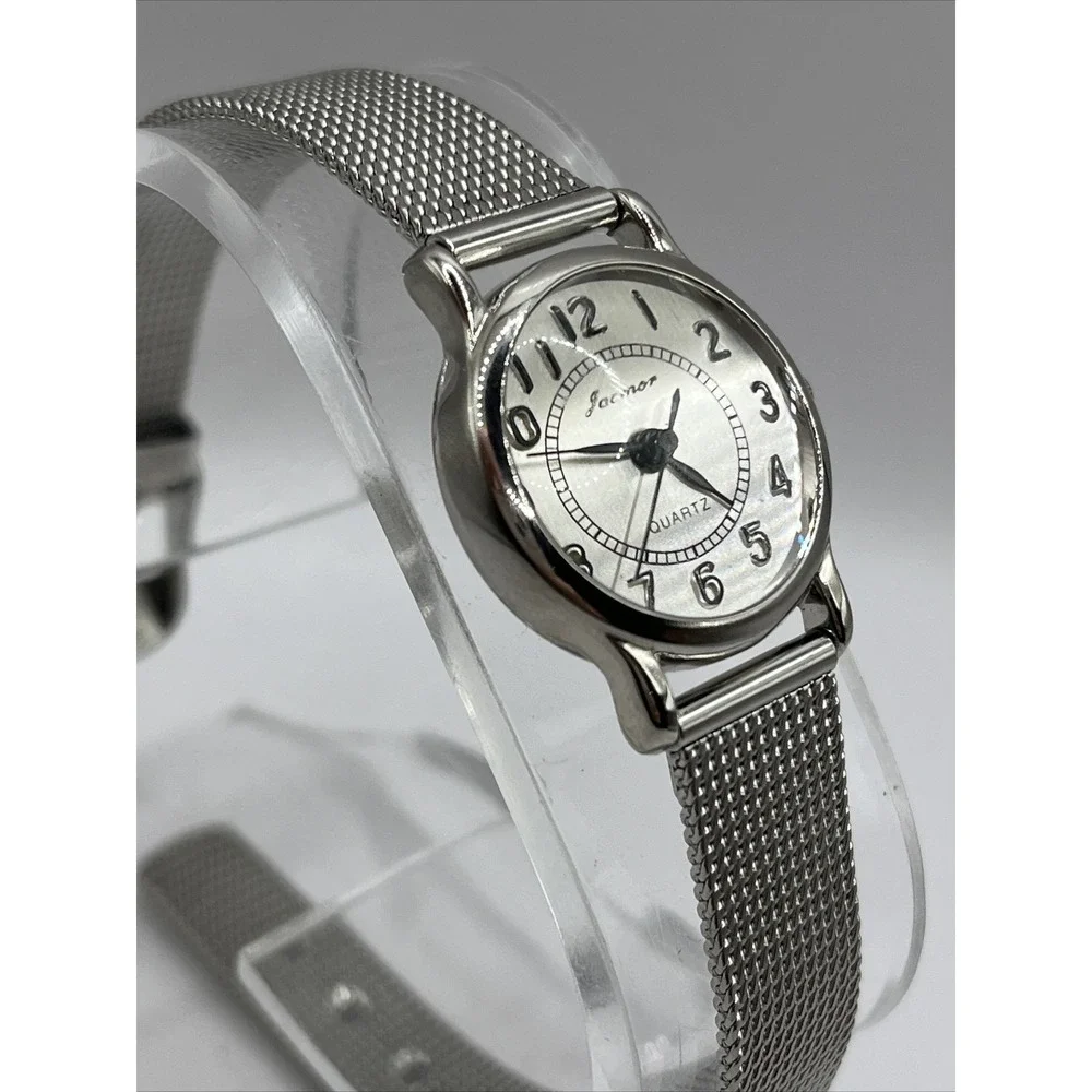 Jacmor Women's Quartz Watch Mesh Metal Band- New Battery - Picture 2 of 8
